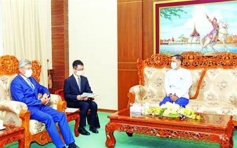 ပြည်ထောင်စုဝန်ကြီး တရုတ်သံအမတ်ကြီးအားတွေ့ဆုံ