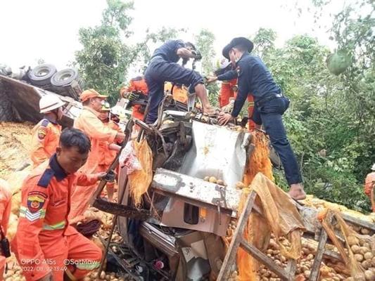 မိုင်တိုင်(၂၅)တွင်၂၂ဘီးယာဉ်ချောက်တွင်းပြုတ်ကျ