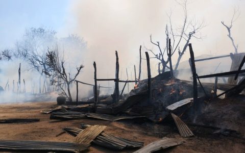 ဂျိုးကန်ကျေးရွာတွင်မီးလောင်မှုတစ်ခုဖြစ်ပွားခဲ့